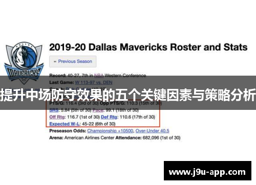 提升中场防守效果的五个关键因素与策略分析